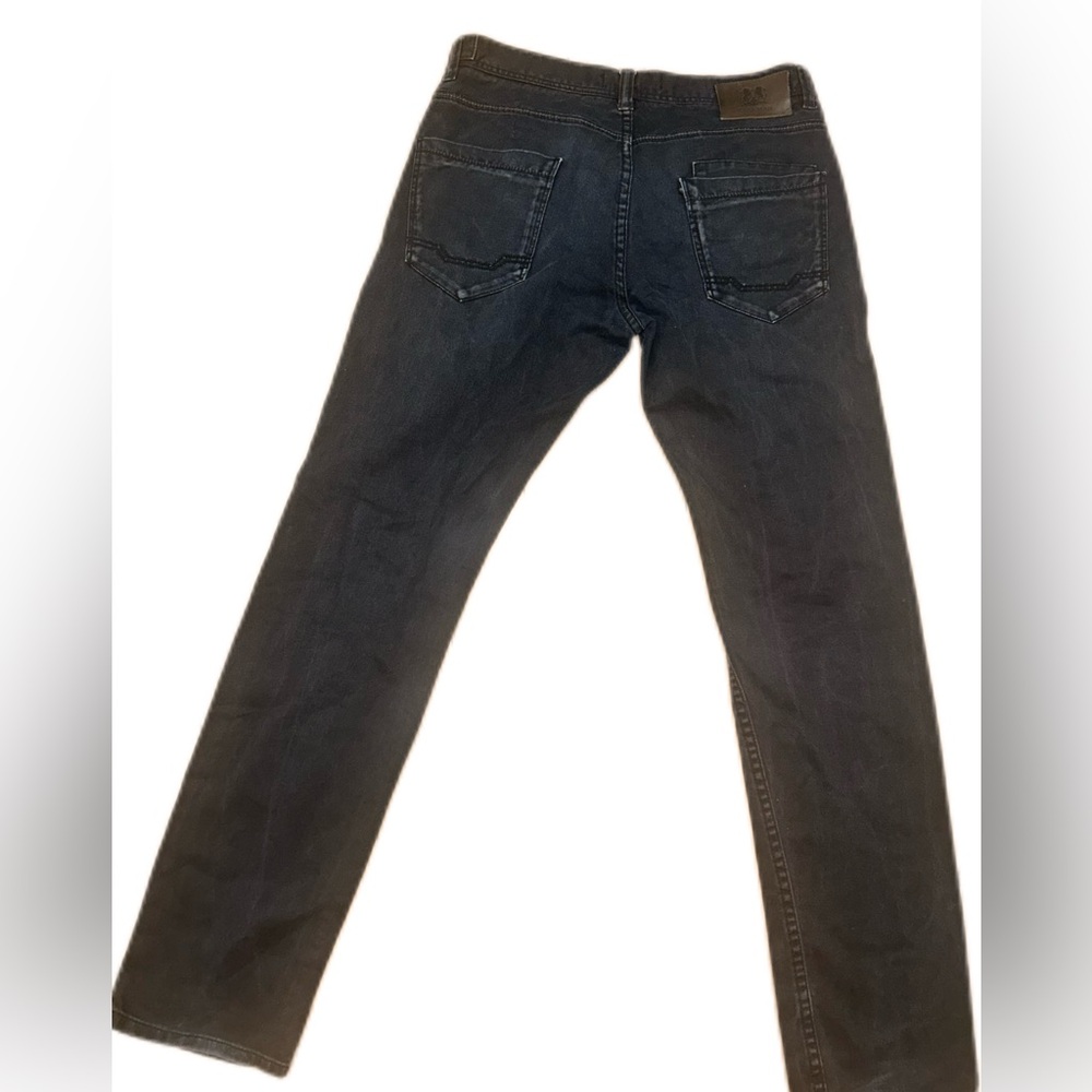Zara Man 100% Cotton Black Button‎ Fly Straight Leg Jeans Size 31